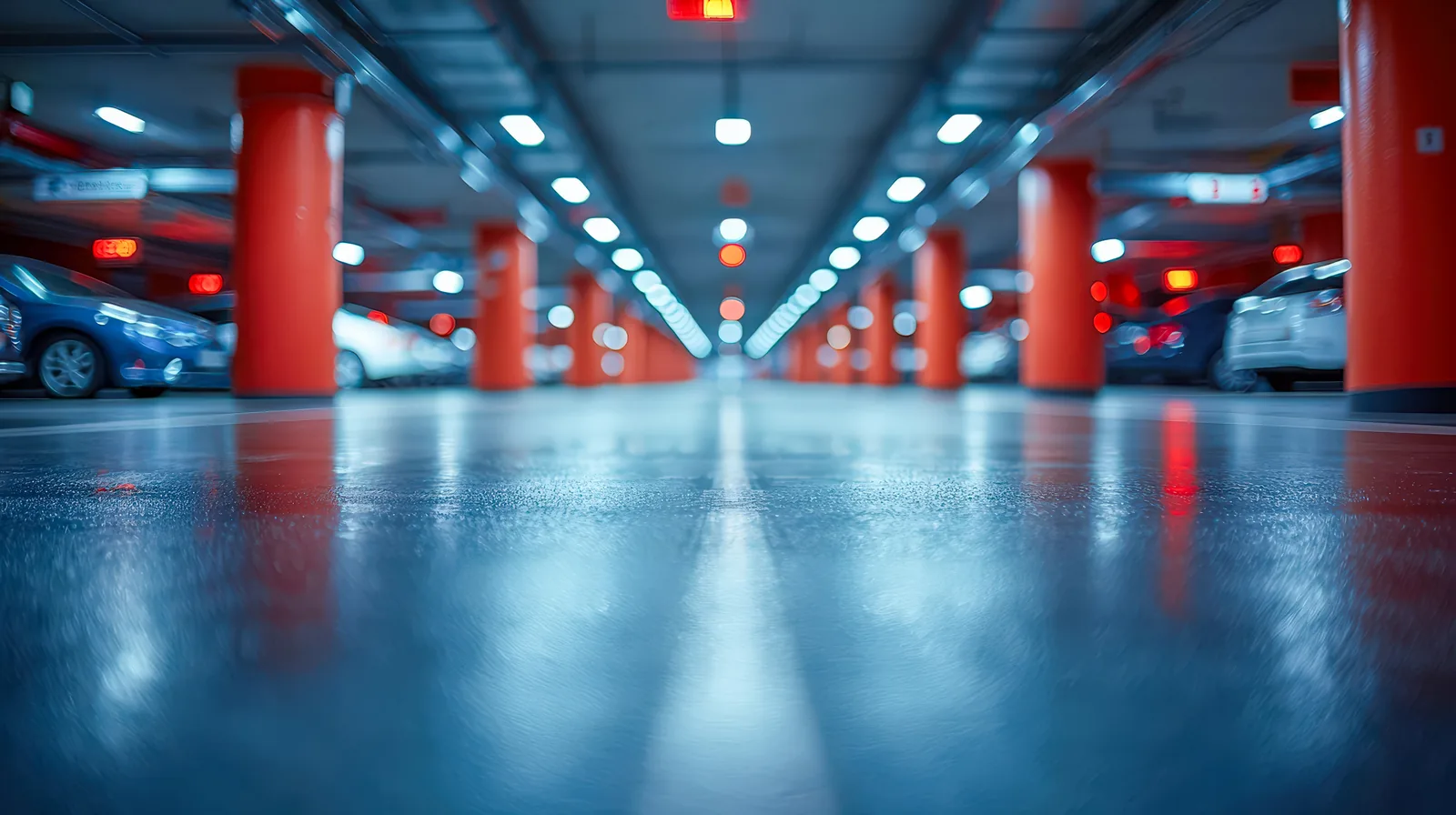 Epoxy-coated parking garage floor serving Riverview FL