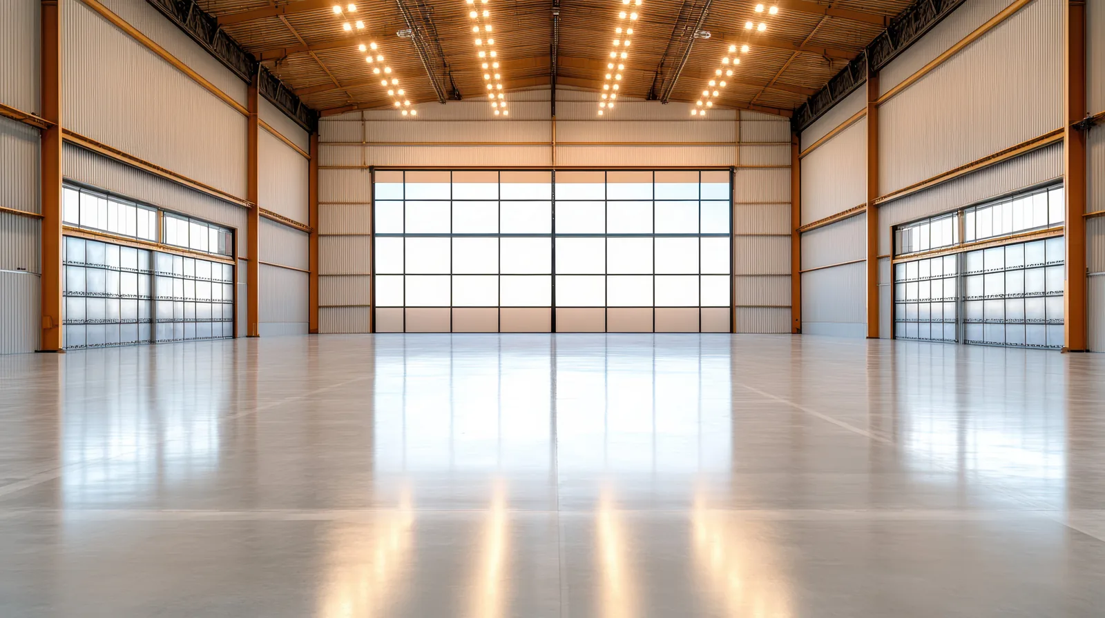 Polished concrete floor in a Riverview area facility